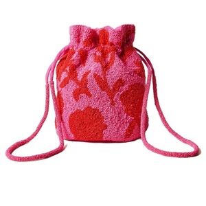 NWT Kate spade x target pink and red floral beaded bucket bag
